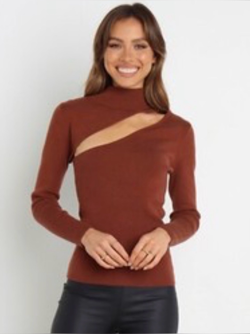 NWT petal + pup Wilma Top Brown Long Sleeve Top Size 6